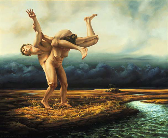 Woman Carrying Man Who Has Seen God